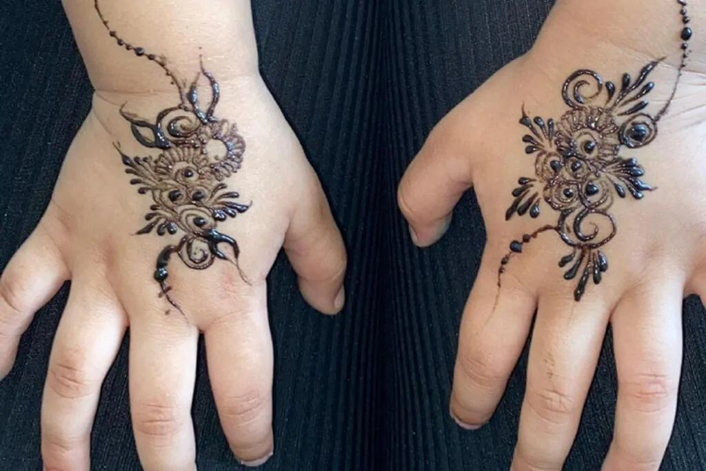 simple mehndi designs for kids