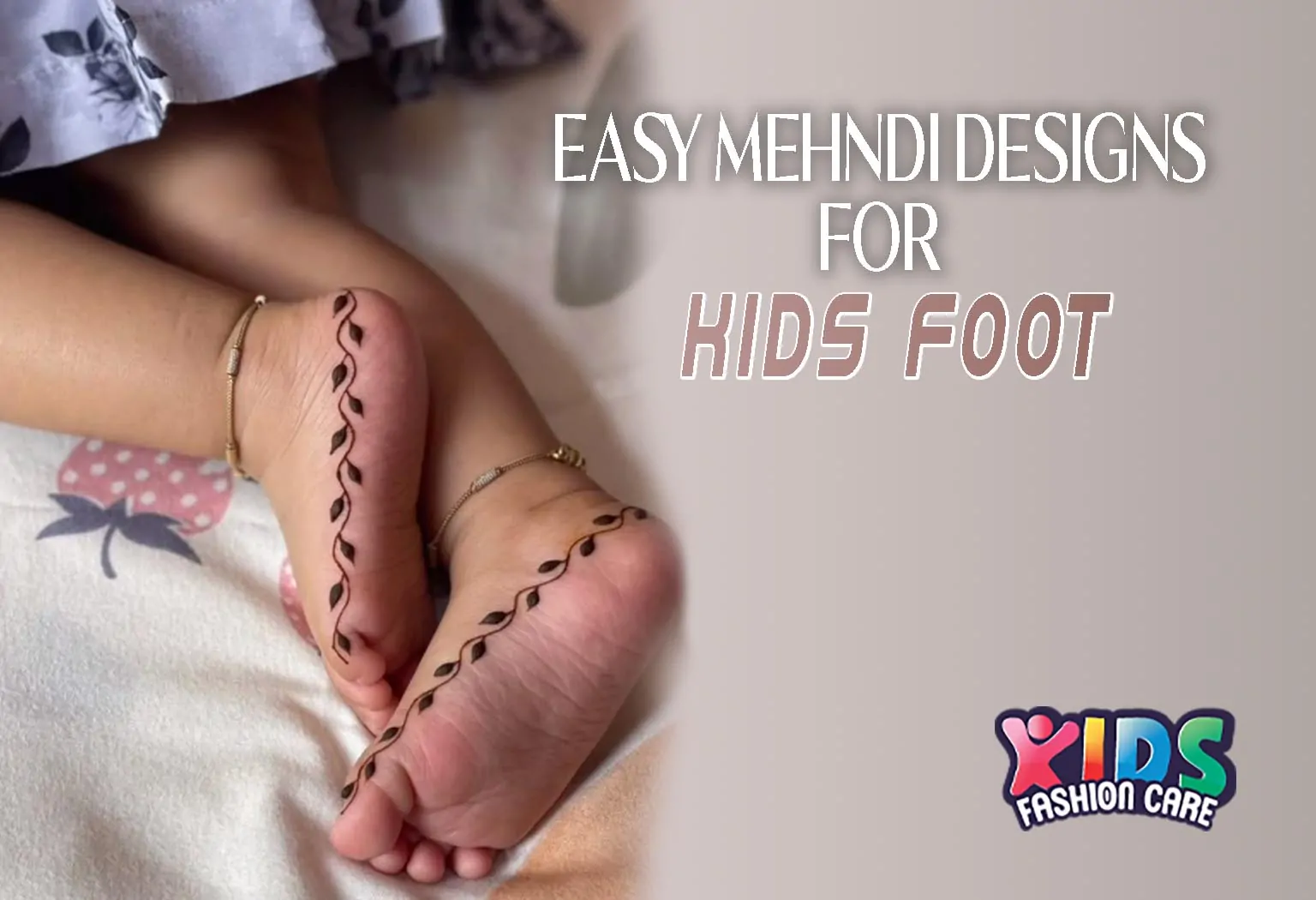 easy mehndi designs for kids foot