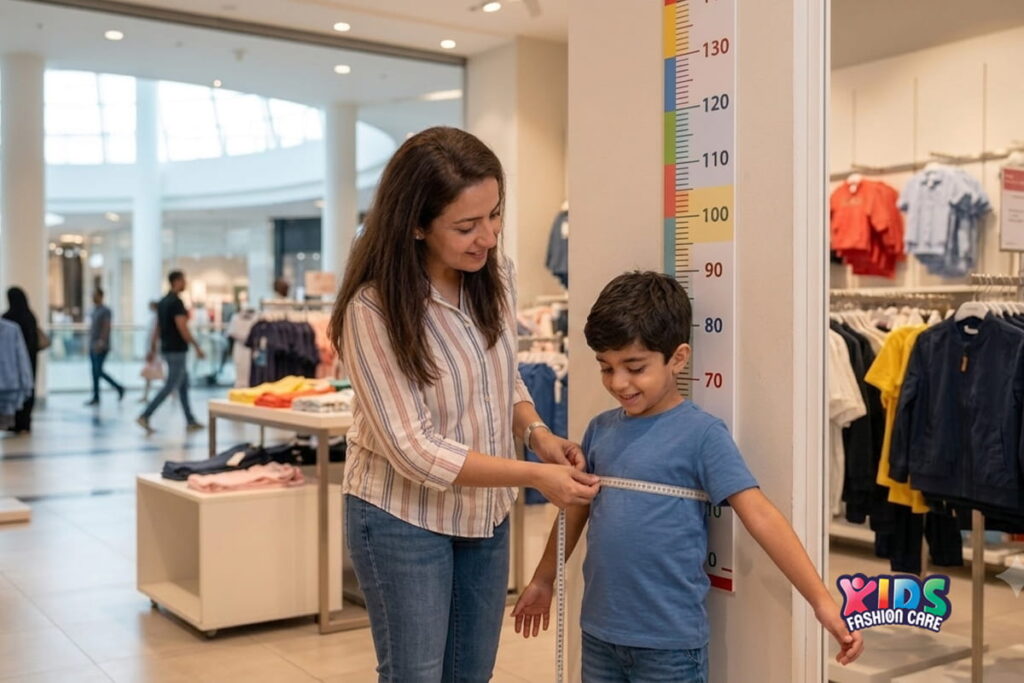 Size guide for boys’ tops by age